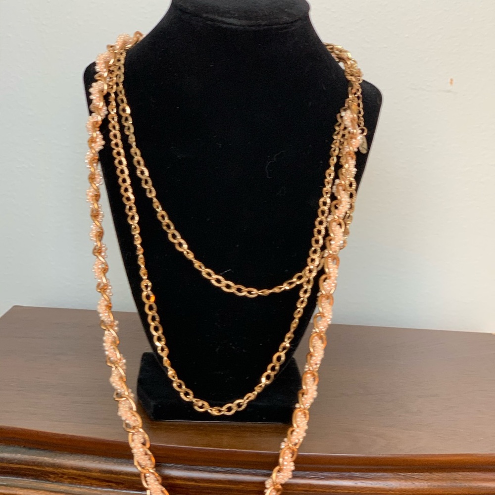 Layered, beaded necklace